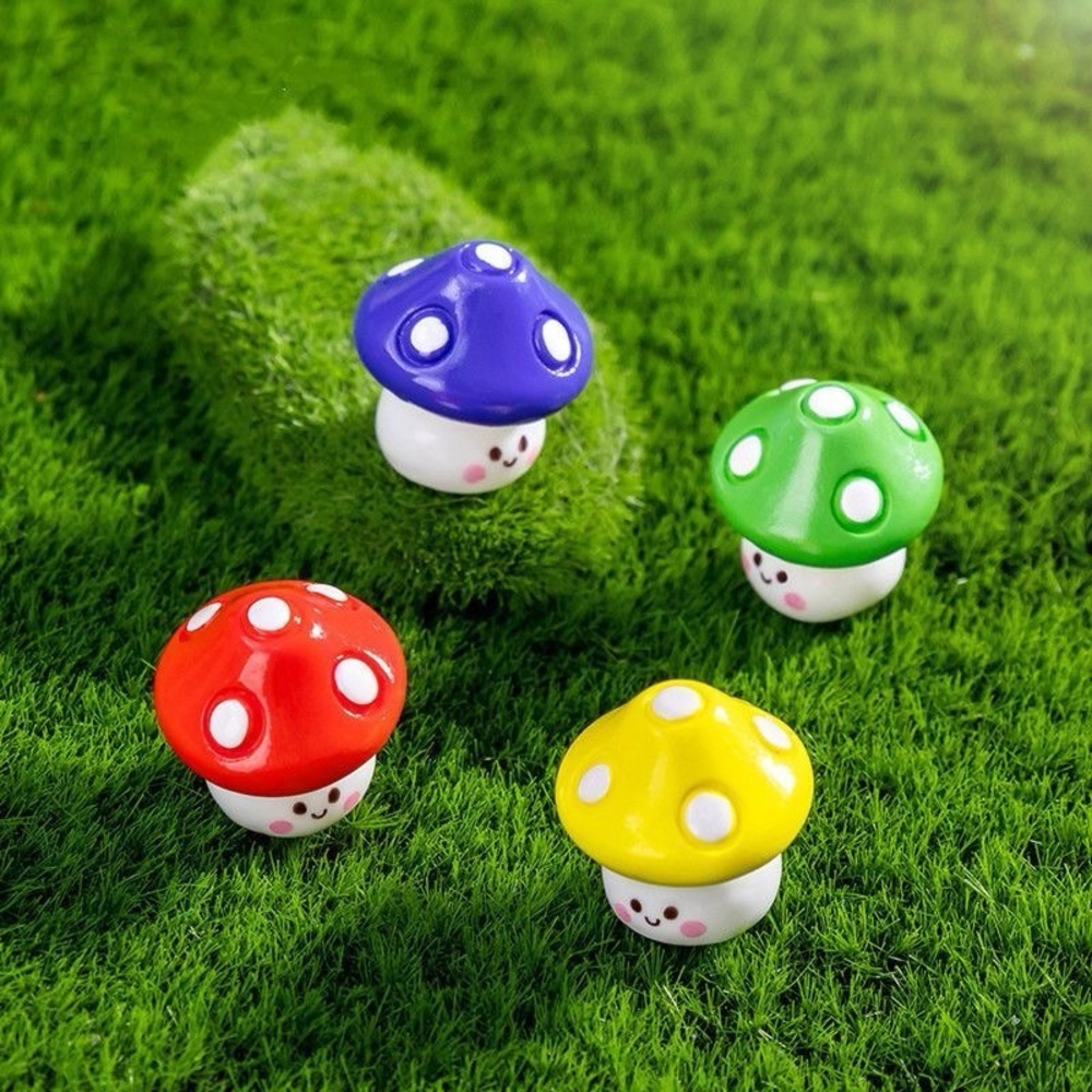 12 PCs Colorful Mushroom Toy Set for Kids.  Mini mushroom for Craft Jewelry DIY - Picture 4 of 9